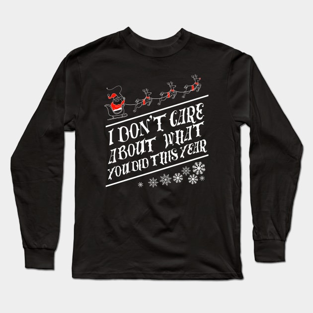 I dont care about what you did this year Black by Tobe Fonseca Long Sleeve T-Shirt by Tobe_Fonseca